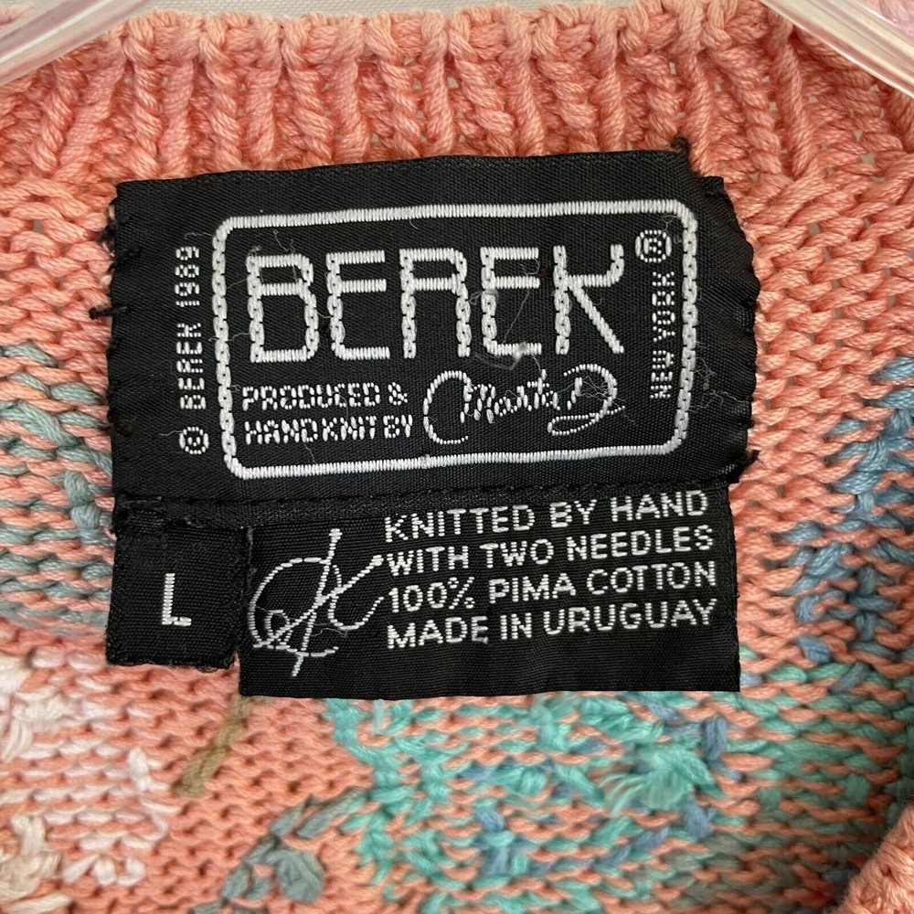 BEREK VINTAGE CAT Cardigan Sweater WOMEN'S SIZE Large Ribbon - Picture 8 of 8